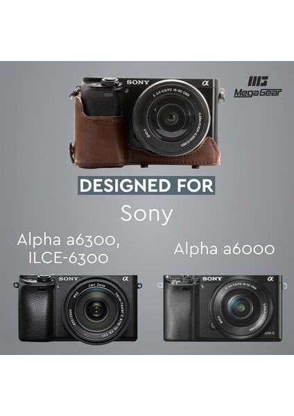 Sony Alpha A6000 A6300(16-50mm) Suni Deri Kamera Çantası indirimleri