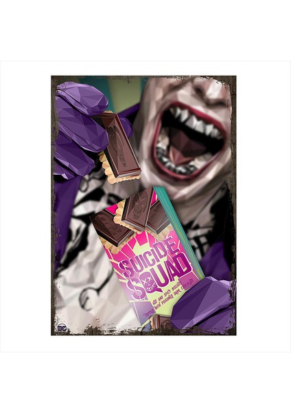 Ahşap Tablo Suicide Squad Joker