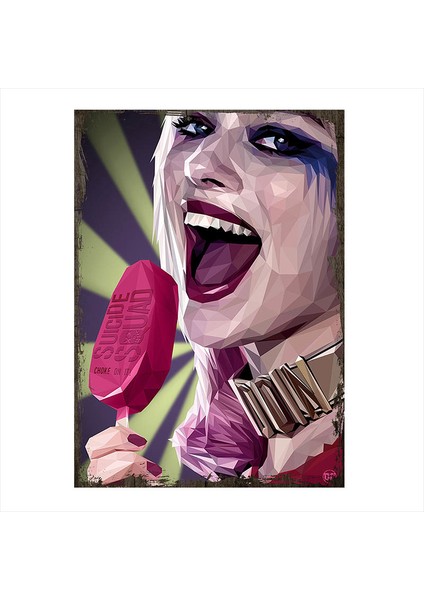 Ahşap Tablo Suicide Squad Harley Quinn