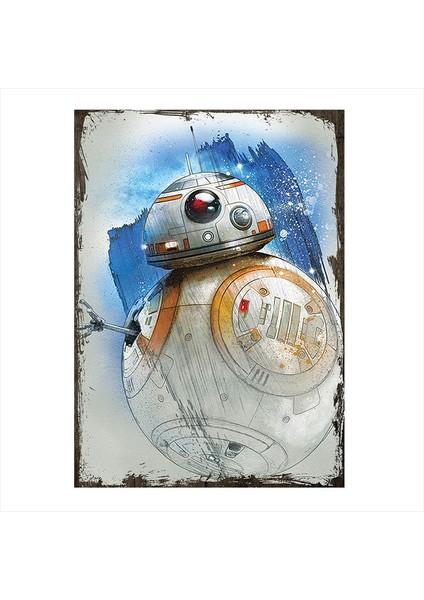 Ahşap Tablo Star Wars BB-8