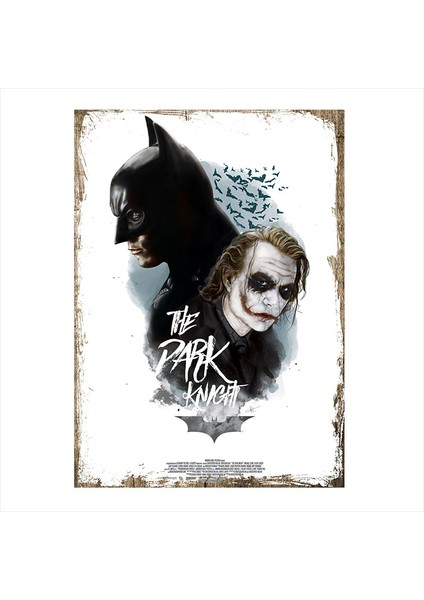 Ahşap Tablo Kara Şovalye Batman Ve Joker