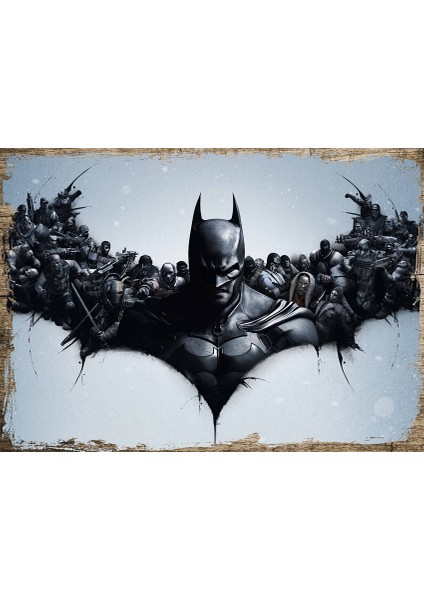 Ahşap Tablo Batman ve Savaşçılar