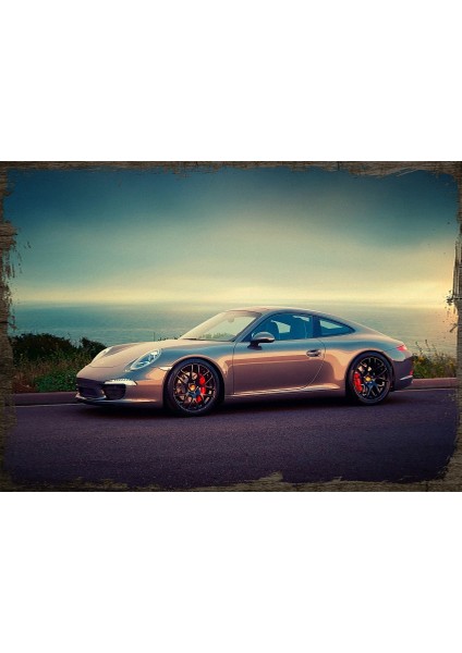 Ahşap Tablo Porsche