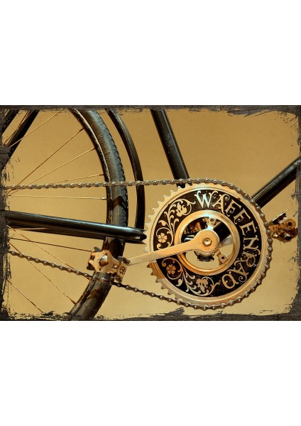 Ahşap Tablo Waffenrad Bisiklet