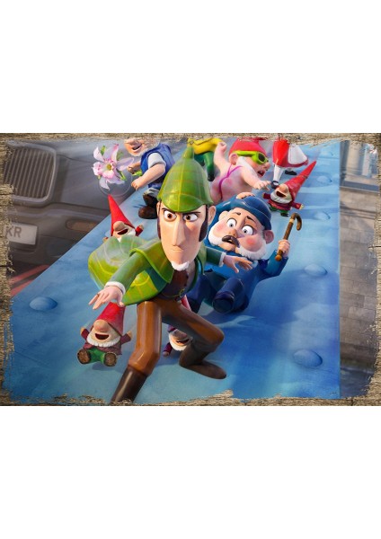Ahşap Tablo Gnomeo Juliet Sherlock