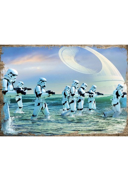 Ahşap Tablo Star Wars Yıldız Savaşçıları