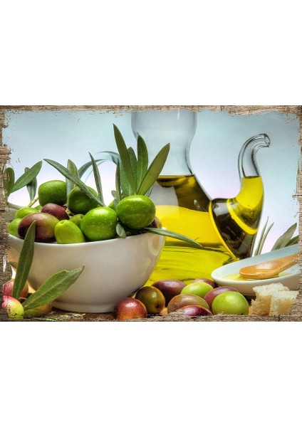 Ahşap Tablo Zeytin Zeytin Yağı