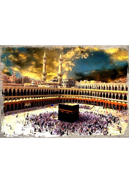 Ahşap Tablo Kaaba Masjid al Haram