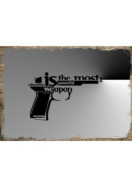 Ahşap Tablo Eğitim En Etkili Silahtır