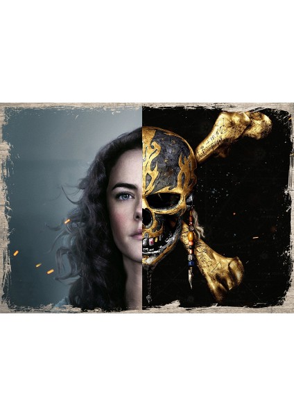 Ahşap Tablo Jack Sparrow Kaya Scodelario