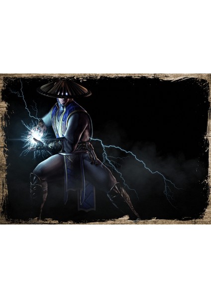 Tablomega Ahşap Tablo Mortal Kombat Raiden