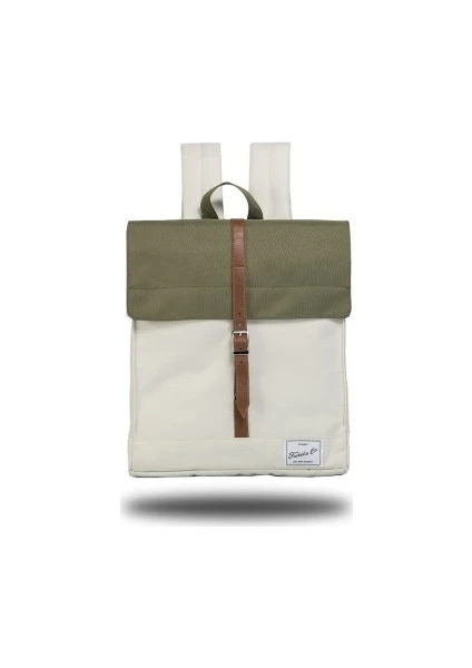 MBS Khaki-Cream Backpack Laptop Bölmeli Sırt Çantası