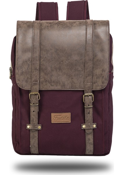 NYP Burgundy Backpack Laptop Bölmeli Sırt Çantası