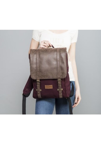 NYP Burgundy Backpack Laptop Bölmeli Sırt Çantası