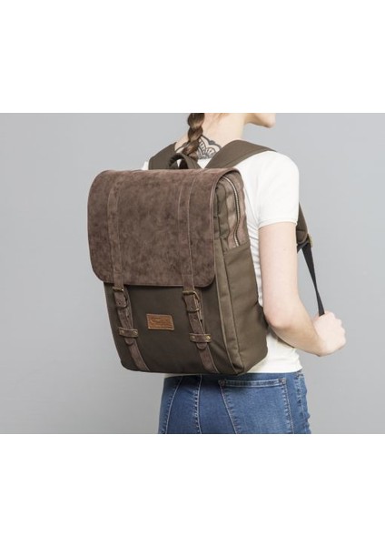 NYP Khaki Backpack Laptop Bölmeli Sırt Çantası