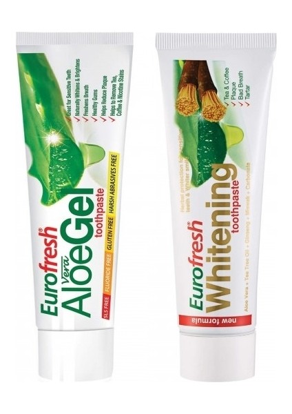 Eurofresh Aloe Veralı Diş Macunu+Eurofresh Diş Macunu
