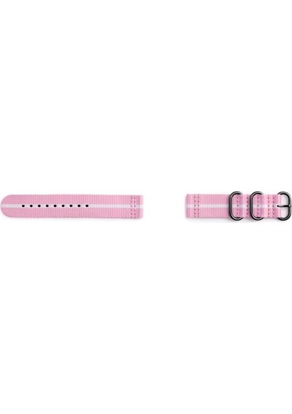 Strap Studio Gear Sport Premium Nato Kayış Pembe / Beyaz