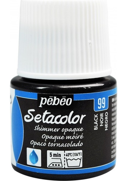 Setacolor Shimmer Parlak Opak Kumaş Boyası 45Ml N:99 Black