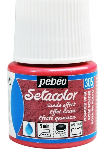 Setacolor Suede Effect Kumaş Boyası 45Ml N:305 Powder Pink