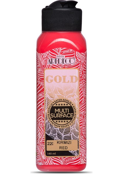 Gold Multi Surface Satin Akrilik Boya 140Ml 220 Kırmızı