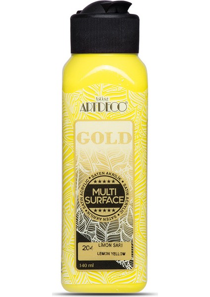 Gold Multi Surface Satin Akrilik Boya 140Ml 204 Limon Sarı