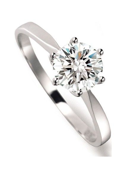 0.80Ct H Color Pırlanta Tektaş Yüzük