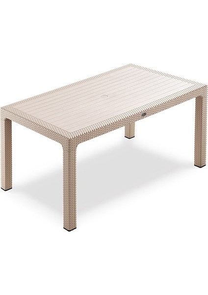 Classi 150 Rattan Dikdörtgen Masa - Kapuçino