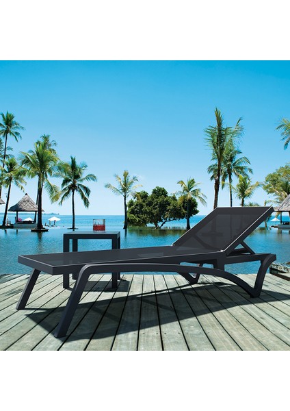 Contract Pacific Şezlong Koyu Gri/Siyah fiyatları