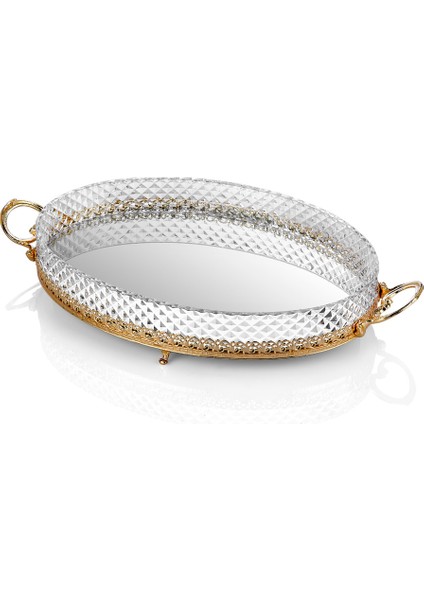 Kristal Tepsi Oval 26X37Cm