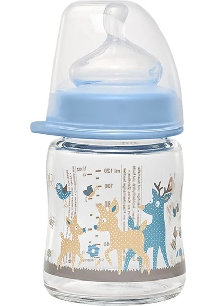 Wide Neck Bottle 120 ml Antikolik Cam Biberon Erkek