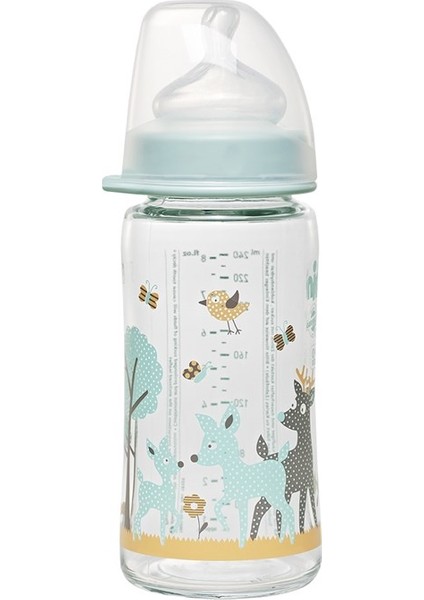 Wide Neck Bottle 240 ml Antikolik Cam Biberon Erkek
