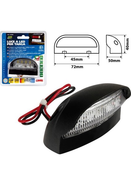 Smd Led Plaka Lambası E9 Sertifikalı 10/30V 41504