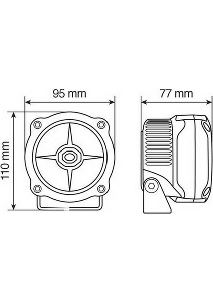 Max-Lum1 6000K 990 Lumen 20W 4 Led Sis Farı 90460