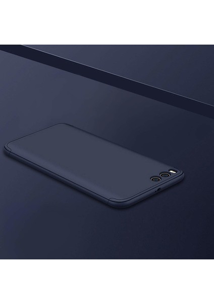 Xiaomi Mi 6 Kılıf 3 Parçalı Tam Koruma Sert Mika Ays Kapak Lacivert