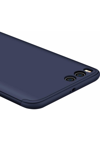 Xiaomi Mi 6 Kılıf 3 Parçalı Tam Koruma Sert Mika Ays Kapak Lacivert