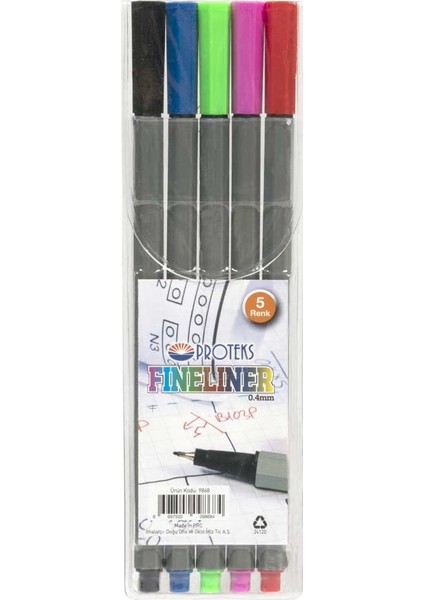 Fınelıner 5'Li Set Pvc Cuzdanda #9868