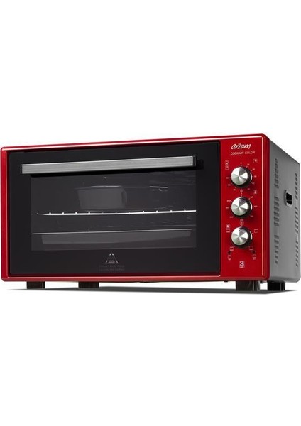 AR2034 Cookart Color 50 L Çift Camlı Fırın - Nar