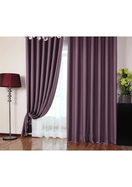 Evsa Home Blackout Karartma Güneşlik Perde Pilesiz V - 8 Mor - 100x200 cm