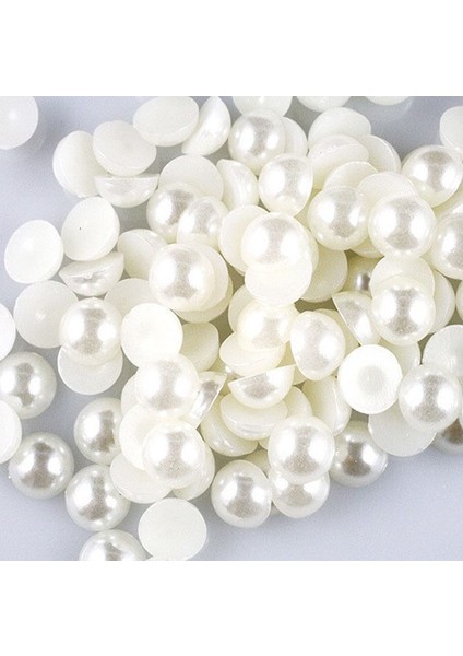 Yarım İnci 50 Adet Yarım İnci Krem 8 mm