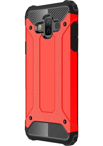 Samsung Galaxy J7 Duo Kılıf Rugged Armor Kırmızı