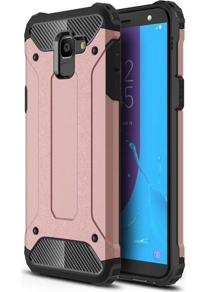 Samsung Galaxy J6 Kılıf Rugged Armor Rose Gold