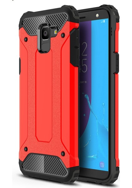 Samsung Galaxy J6 Kılıf Rugged Armor Kırmızı