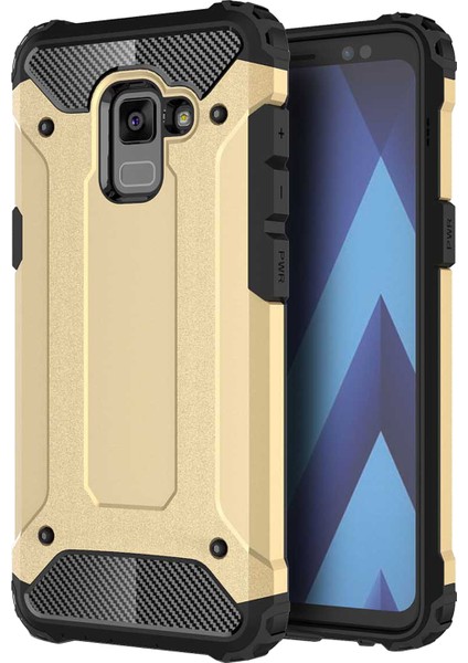 Samsung Galaxy A8 2018 Kılıf Rugged Armor Gold