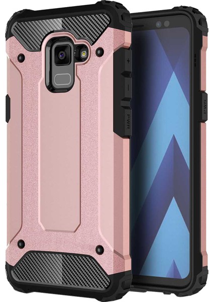 Samsung Galaxy A8 2018 Kılıf Rugged Armor Rose Gold