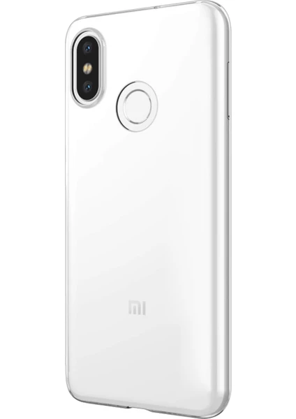 Xiaomi Mi 8 Kılıf Transparent Soft Beyaz