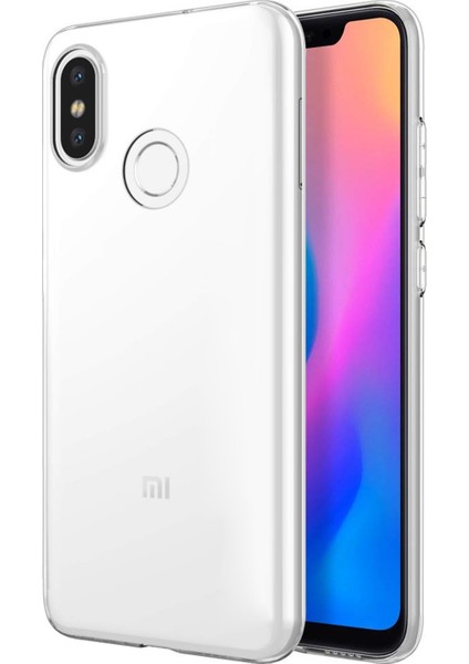 Xiaomi Mi 8 Kılıf Transparent Soft Beyaz