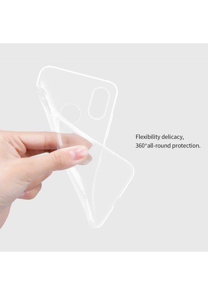 Xiaomi Mi 8 Kılıf Transparent Soft Beyaz