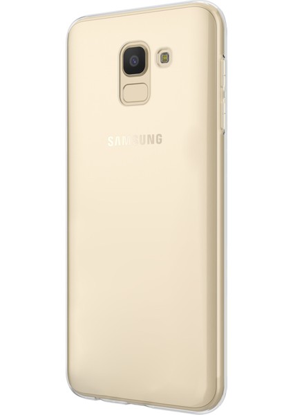 Samsung Galaxy J6 Kılıf Transparent Soft Beyaz