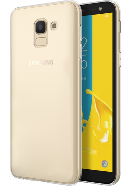 Samsung Galaxy J6 Kılıf Transparent Soft Beyaz