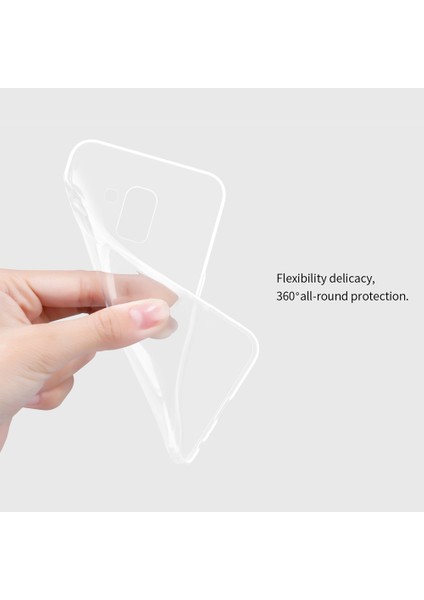 Samsung Galaxy J6 Kılıf Transparent Soft Beyaz